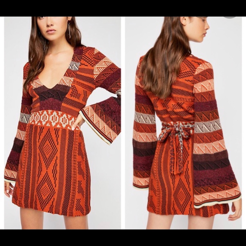 Free people patchwork sweater dress. Fall ready